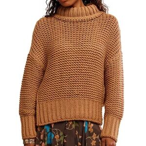 Free People My Only Sunshine Sweater in Camel - Medium